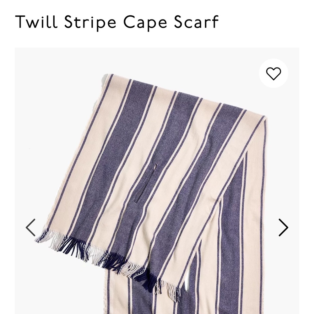 Twill Stripe Cape Scarf